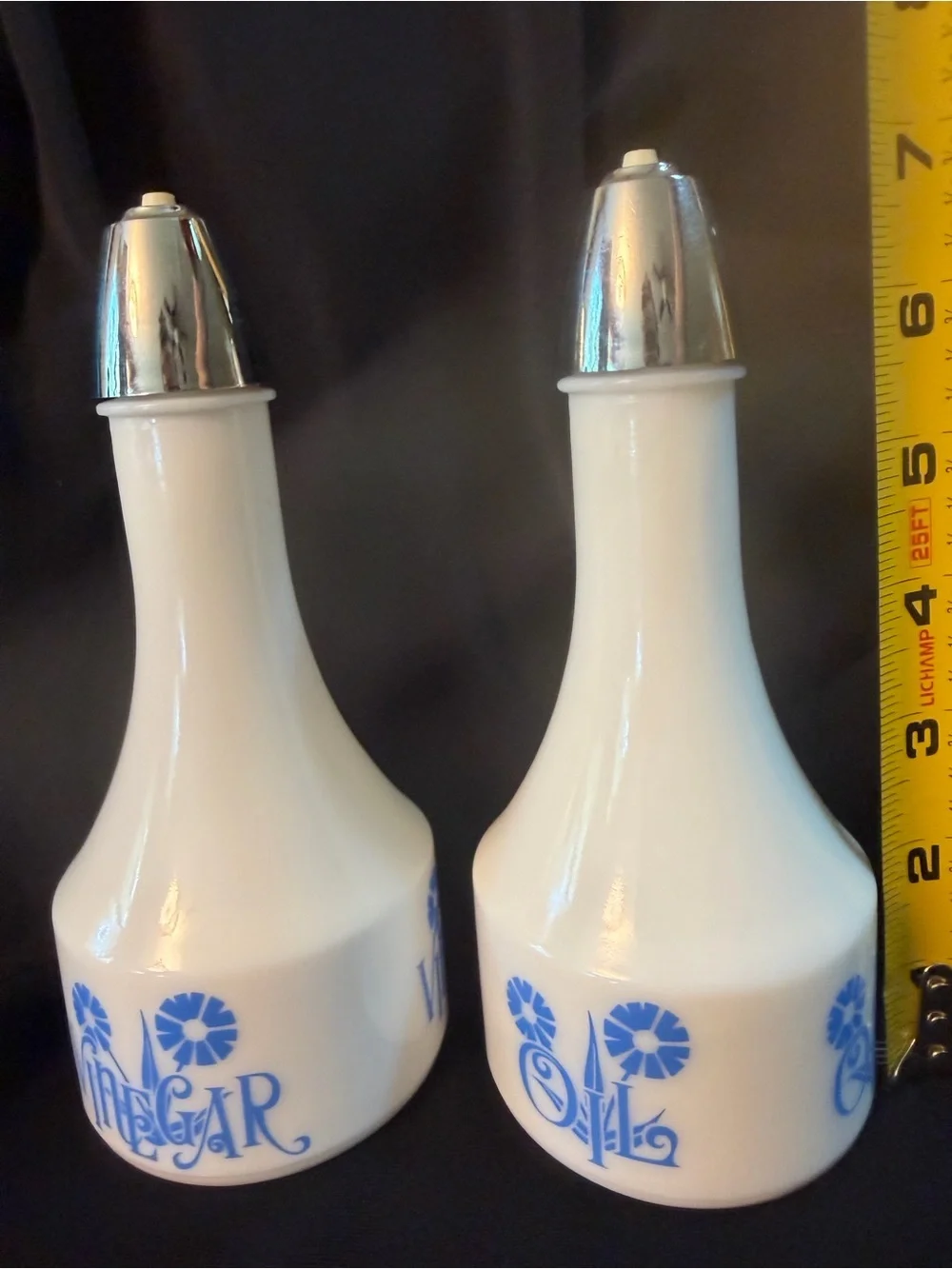 HOT DEAL Vintage Gemco Milk Glass Oil & Vinegar Cruet Set ✨ Perfect Condition